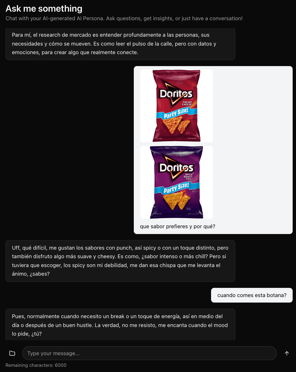 Bevel AI Persona Chat Interface